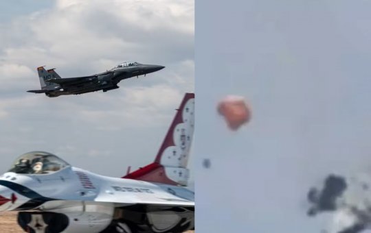 Dois caças da Marinha dos EUA colidem e explodem durante show aéreo