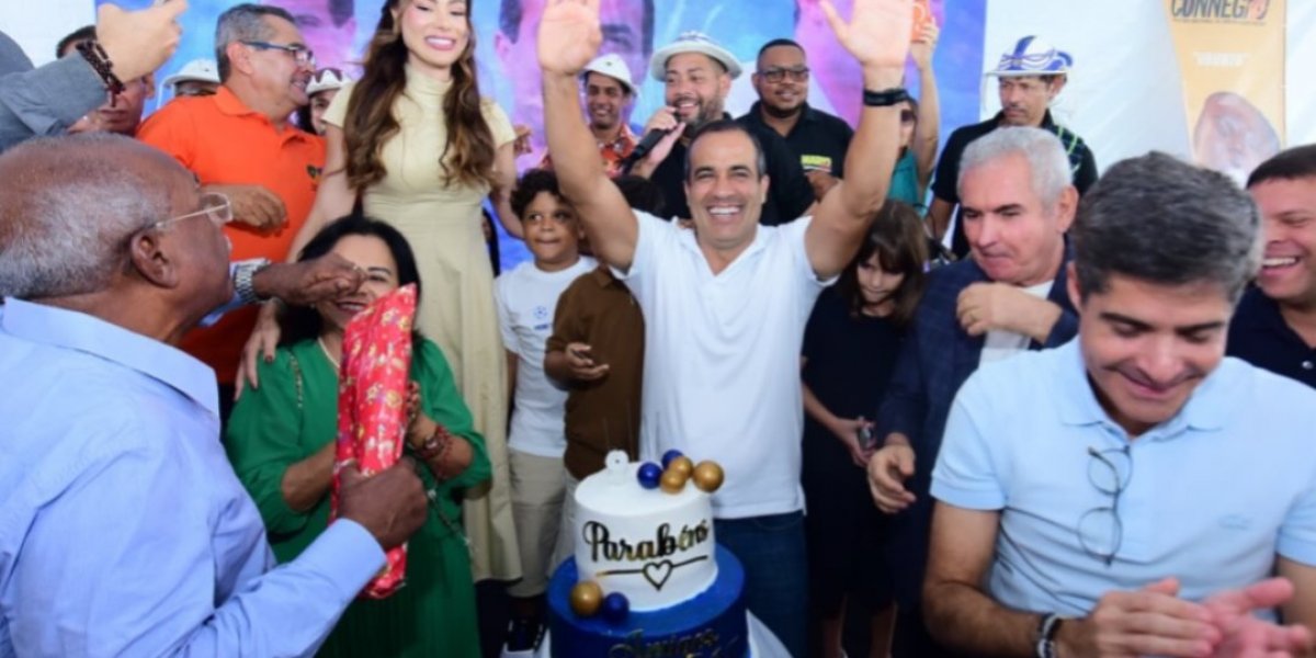 Bruno Reis comemora aniversário com familiares, amigos e aliados, incluindo ACM Neto e Angelo Coronel