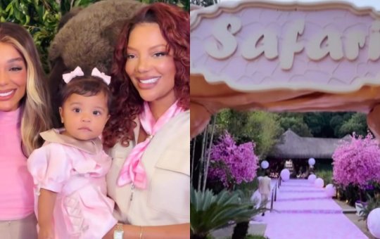 Ludmilla e Brunna Gonçalves comemoram 1 ano da filha com festa luxuosa inspirada em safari