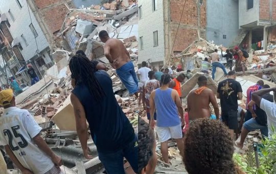 Doze famílias ficam desabrigadas após desabamento que deixou três mortos em Salvador