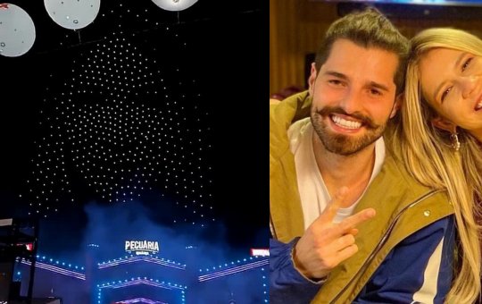 Alok homenageia Marília Mendonça com show de drones em Goiânia