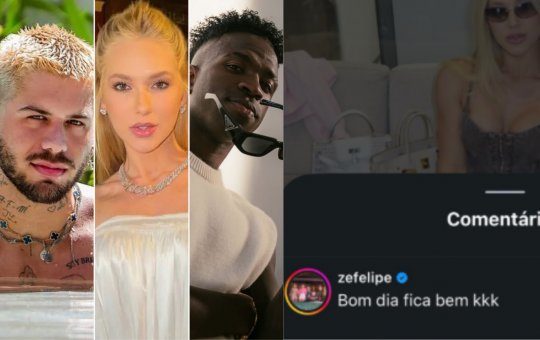 Zé Felipe comenta foto de Virginia e web aponta indireta para Vini Jr.