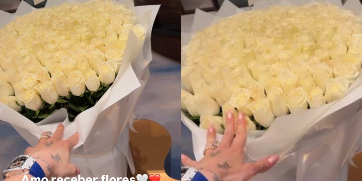 Admirador secreto? Durante a viagem a Dubai, Virginia recebe flores: 'Achei muito chique'