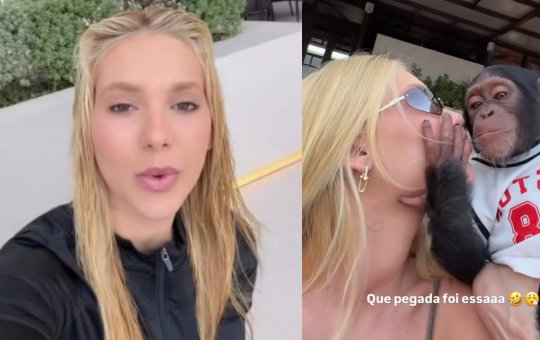 Virginia se manifesta após polêmica com vídeo beijando macaco: “Interpretaram totalmente errado”