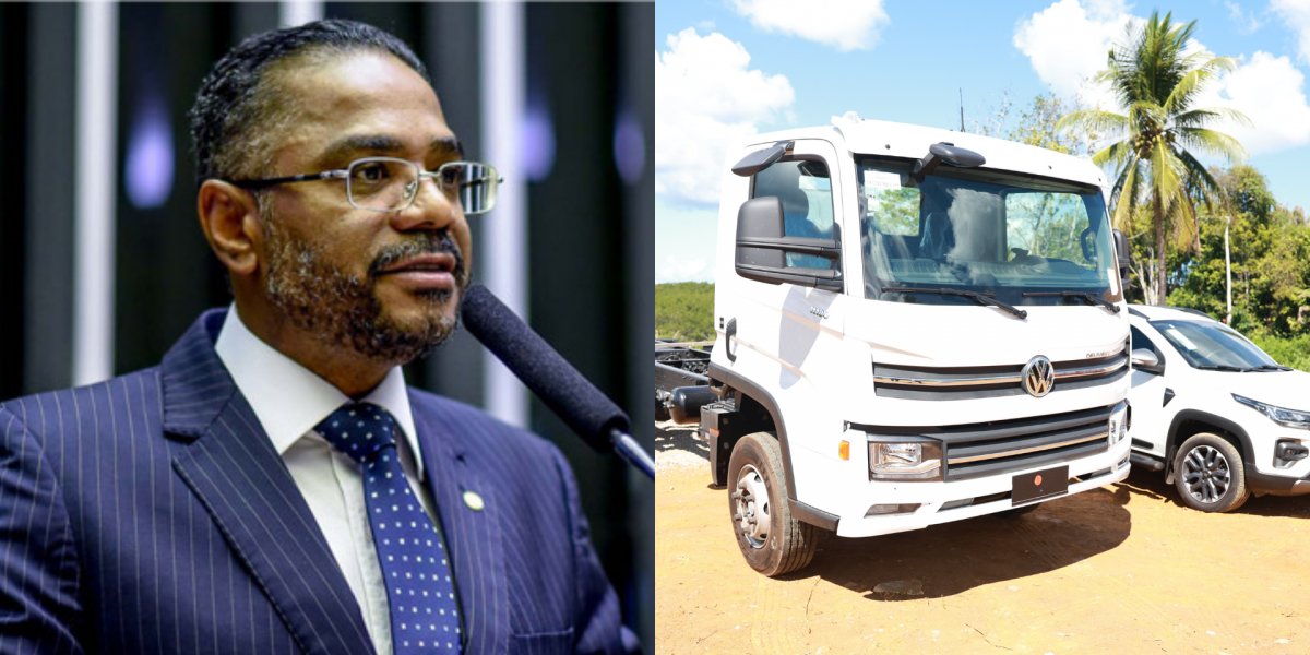 Deputado Márcio Marinho entrega caminhão e veículo a pescadores de Valença na Bahia