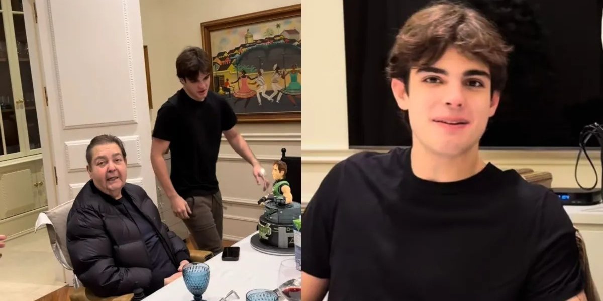 Faustão surge em registro raro durante aniversário de 18 anos do filho mais novo