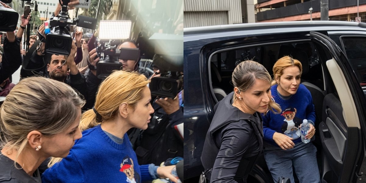 Veja o momento em que Deolane Bezerra chega à delegacia após ser presa em operação