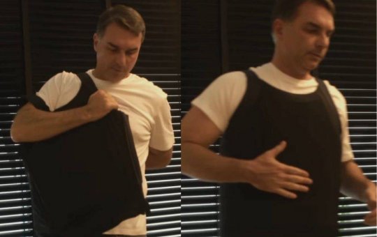 Flávio Bolsonaro explica o uso de colete à prova de balas: “Não sei do que eles são capazes”
