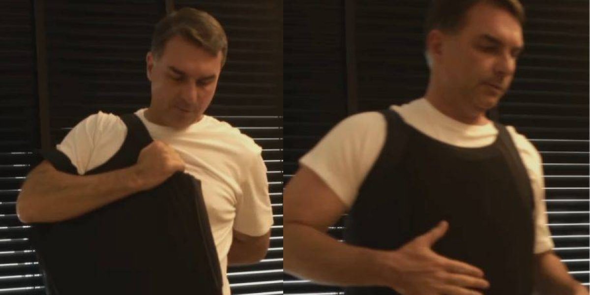 Flávio Bolsonaro explica o uso de colete à prova de balas: “Não sei do que eles são capazes”