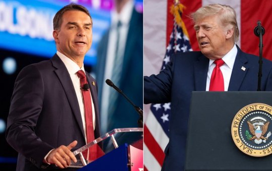 Agenda de Trump não inclui encontro com Flávio Bolsonaro nos Estados Unidos