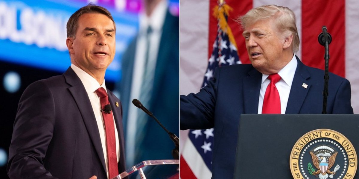 Agenda de Trump não inclui encontro com Flávio Bolsonaro nos Estados Unidos