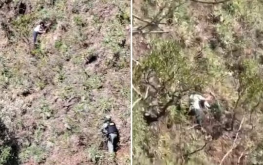 Mulher jogada de penhasco pelo ex é resgatada viva após ficar mais de 24 horas agarrada em vegetação