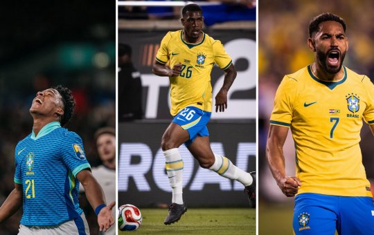 Endrick, Rayan e Matheus Cunha