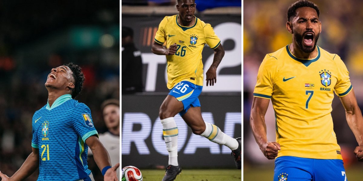 Endrick, Rayan e Matheus Cunha