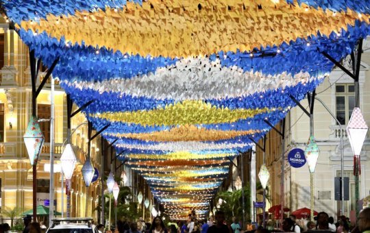 Arraiá da Prefs terá iluminação especial durante os festejos juninos no Centro Histórico