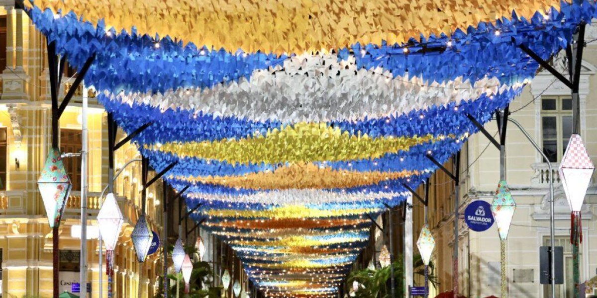Arraiá da Prefs terá iluminação especial durante os festejos juninos no Centro Histórico