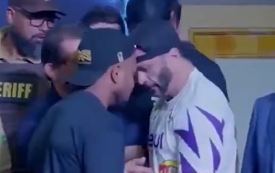 Davi Brito e Bambam protagonizam clima tenso durante pesagem de luta em São Paulo