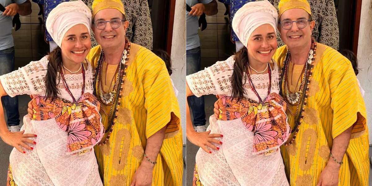 Durante temporada em Salvador, Alessandra Negrini visita terreiro de Candomblé