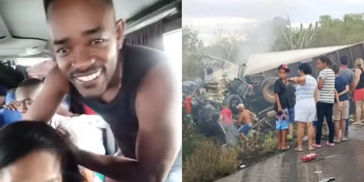 Vídeo mostra os últimos momentos de família vítima de colisão de van com caminhão na Bahia