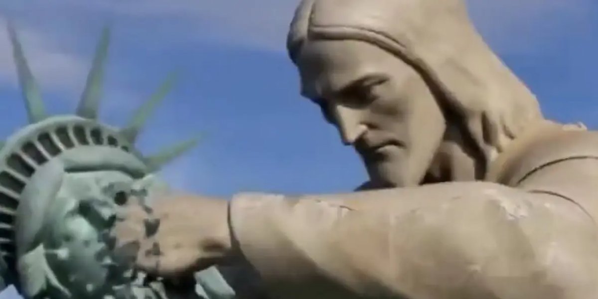 Embaixada do Irã divulga vídeo gerado por IA com Cristo Redentor derrotando Estátua da Liberdade