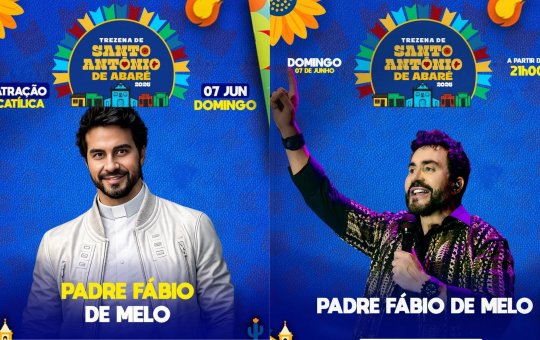 Padre Fábio de Melo brinca após prefeitura de Abaré criar card de sua foto com IA:  'Quero conhecer esse designer'