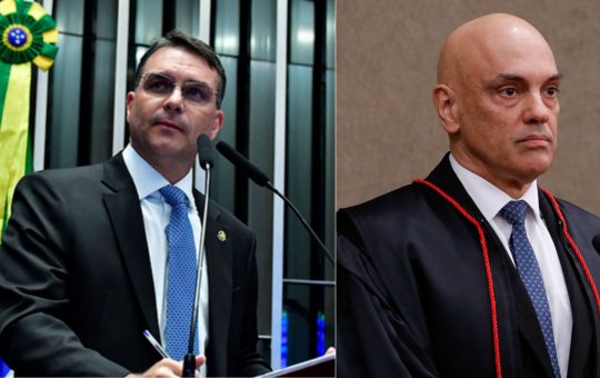Flávio Bolsonaro pede impedimento de Alexandre de Moraes em processo do Banco Master