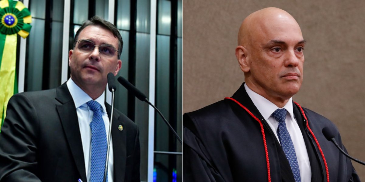 Flávio Bolsonaro pede impedimento de Alexandre de Moraes em processo do Banco Master