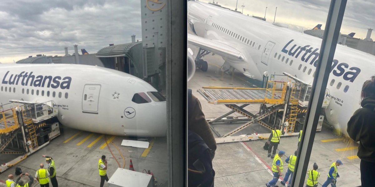 Trem de pouso de avião colapsa e deixa feridos no aeroporto de Frankfurt, na Alemanha