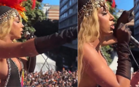 Erika Hilton arranca aplausos da multidão em forte discurso: 'vamos reeleger o presidente Lula'
