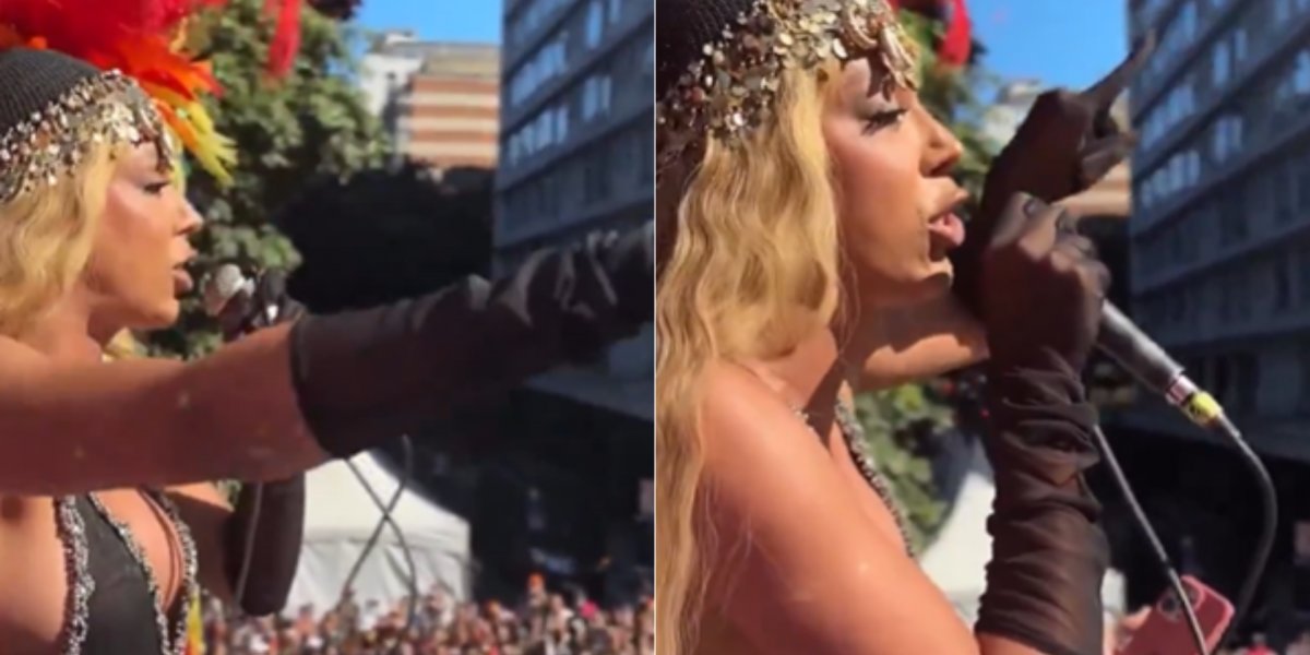 Erika Hilton arranca aplausos da multidão em forte discurso: 'vamos reeleger o presidente Lula'