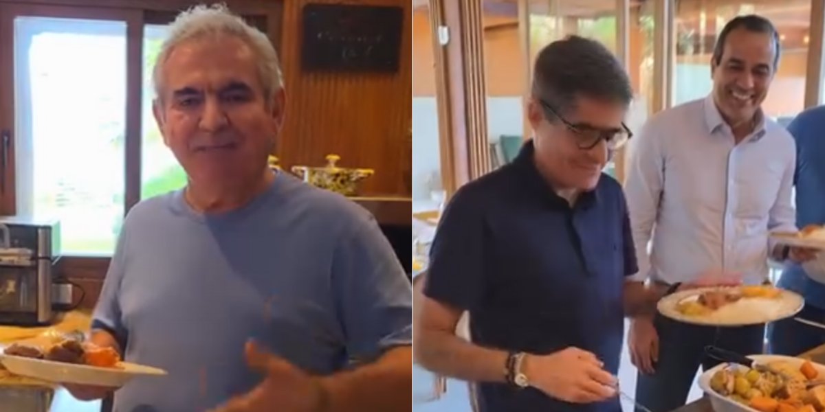 Ângelo Coronel recebeu Bruno Reis e ACM Neto em sua casa