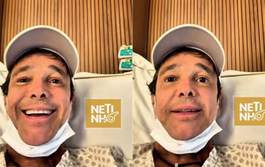 Em tratamento contra o câncer, Netinho é liberado para caminhar no hospital e mostra rotina