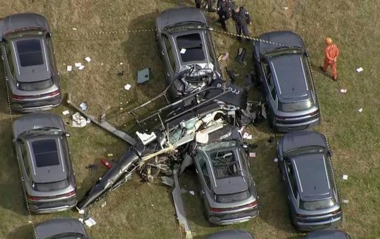 Helicópteros colidem no ar e caem no Rio de Janeiro; acidente deixa mortos