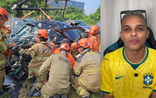 Influenciador revela que quase embarcou em helicóptero envolvido em colisão fatal no Rio