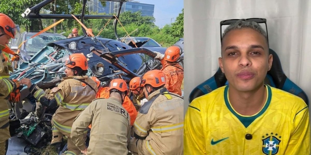 Influenciador revela que quase embarcou em helicóptero envolvido em colisão fatal no Rio