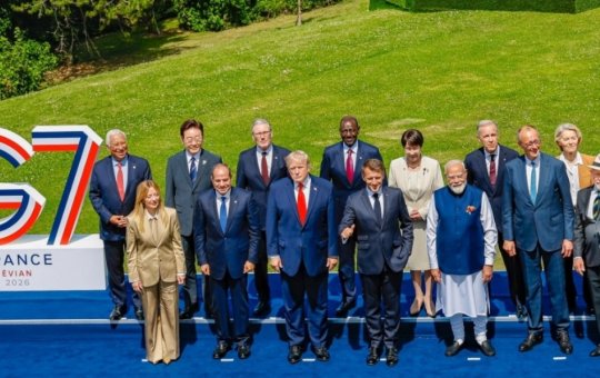 Lula e Trump participam de foto oficial do G7, mas não interagem após cerimônia