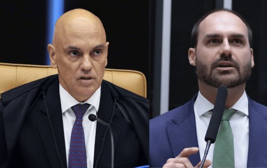 Moraes vota pela condenação de Eduardo Bolsonaro por coação