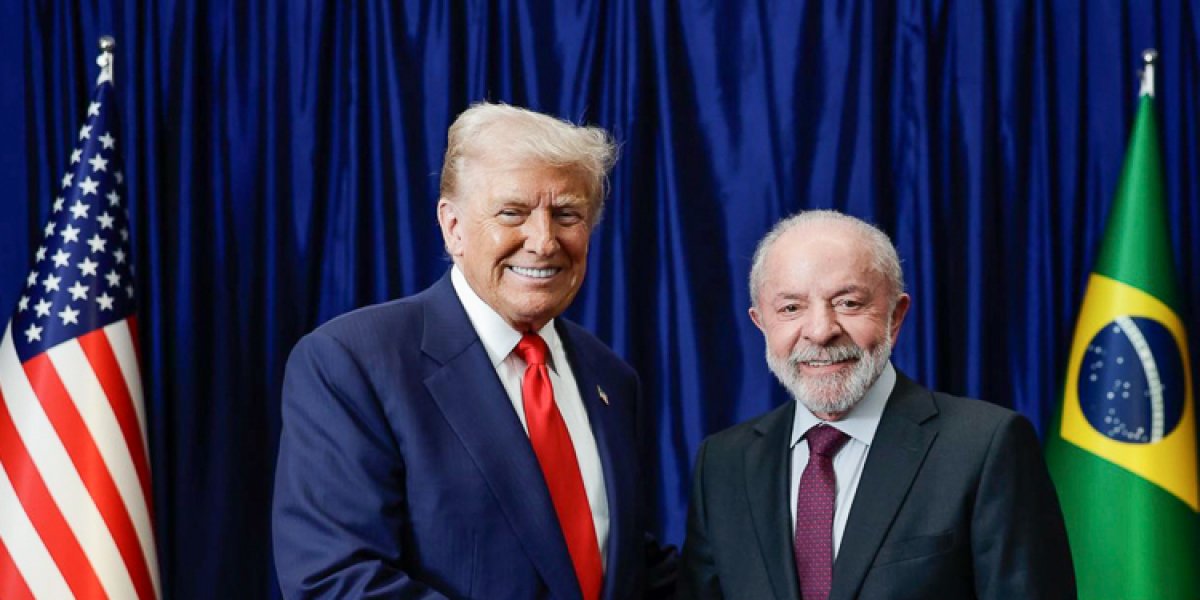 Encontro entre Lula e Trump ocorre sem registro de câmeras em evento internacional