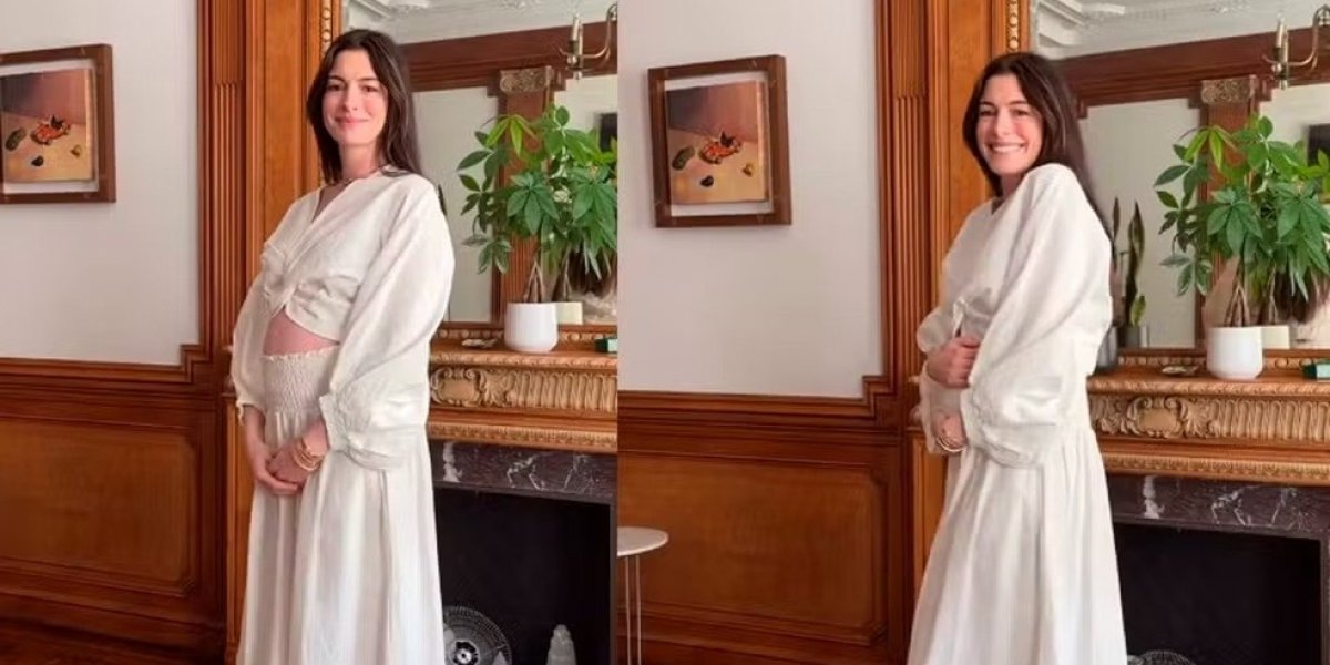 Anne Hathaway surpreende fãs ao anunciar terceira gravidez nas redes sociais