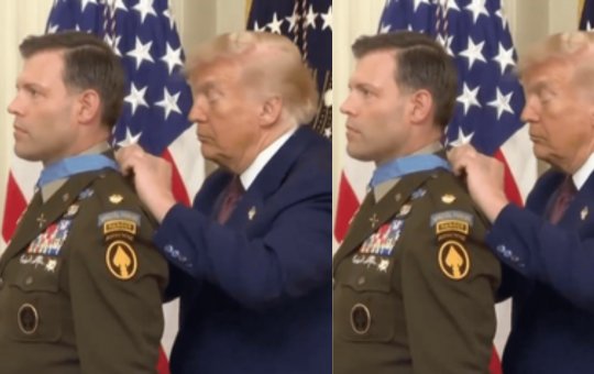 Trump vira alvo de piadas após se atrapalhar ao entregar medalha a veterano de guerra