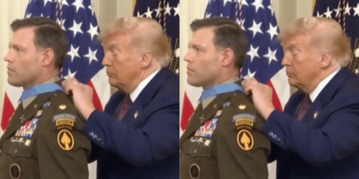 Trump vira alvo de piadas após se atrapalhar ao entregar medalha a veterano de guerra