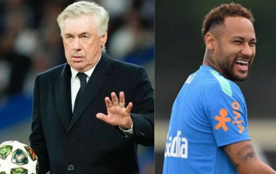 Ancelotti confirma Neymar disponível e faz brincadeira sobre minutagem antes de Brasil x Escócia