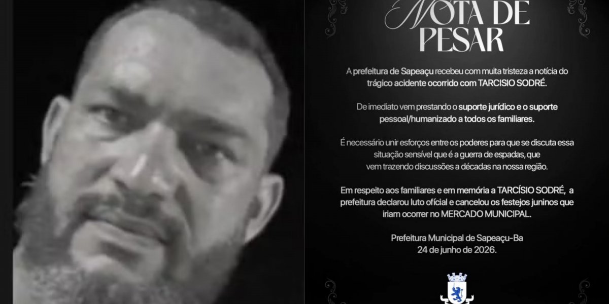 Homem morre após ser atingido por espada durante São João de Sapeaçu