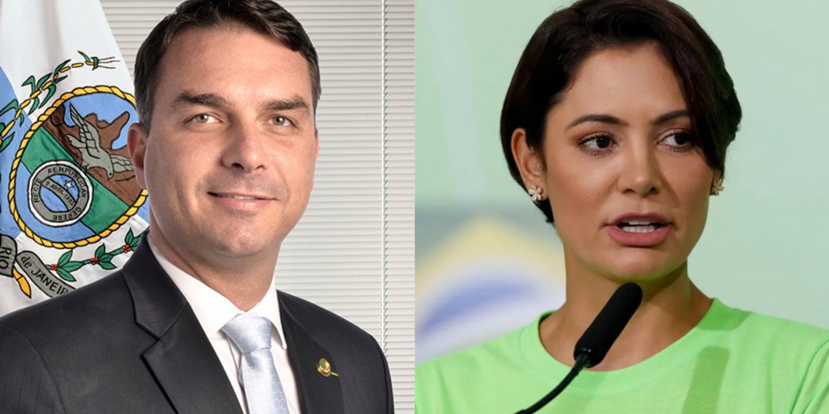 Flávio Bolsonaro se desculpa com Michelle e diz que tentou retornar mensagem, mas foi ignorado