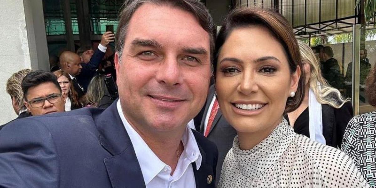 Em meio a atrito com Flávio, Michelle nega “briga” e afirma que vão “trabalhar juntos” nas eleições
