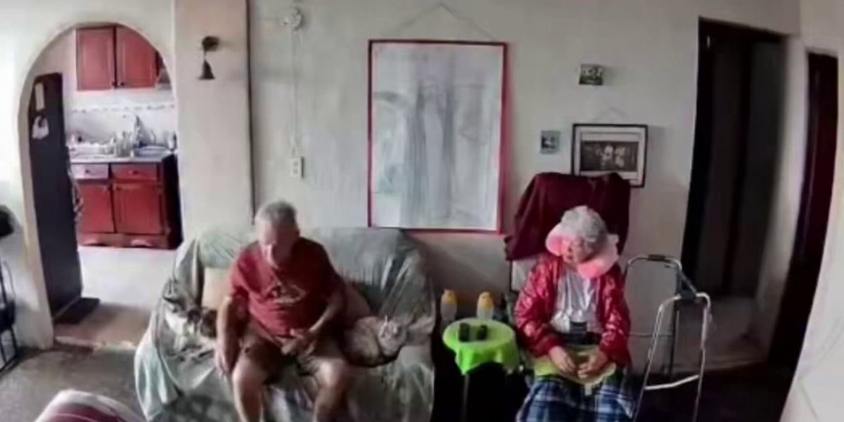 Vídeo: Casal de idosos se abraça durante terremoto na Venezuela