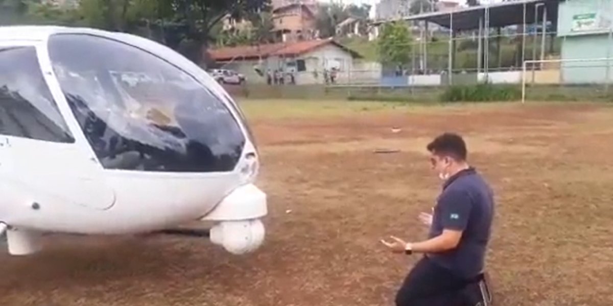 Piloto de helicóptero da TV Globo agradece a Deus após pouso forçado