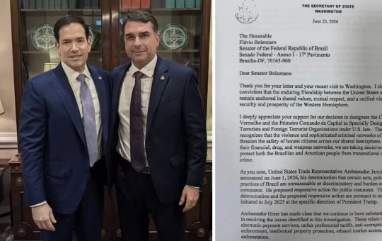 Marco Rubio responde a Flávio Bolsonaro e reforça defesa de tarifas dos EUA contra o Brasil