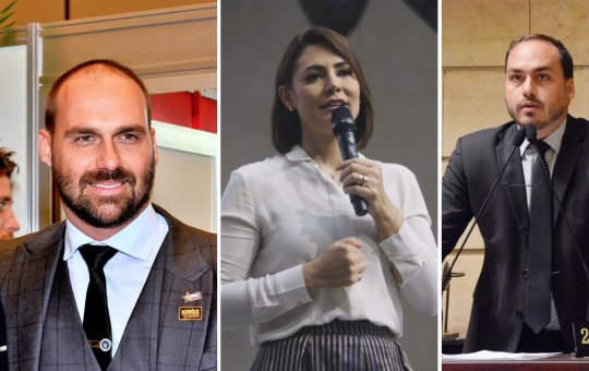 Michelle Bolsonaro deixa de seguir enteados nas redes em meio à crise familiar