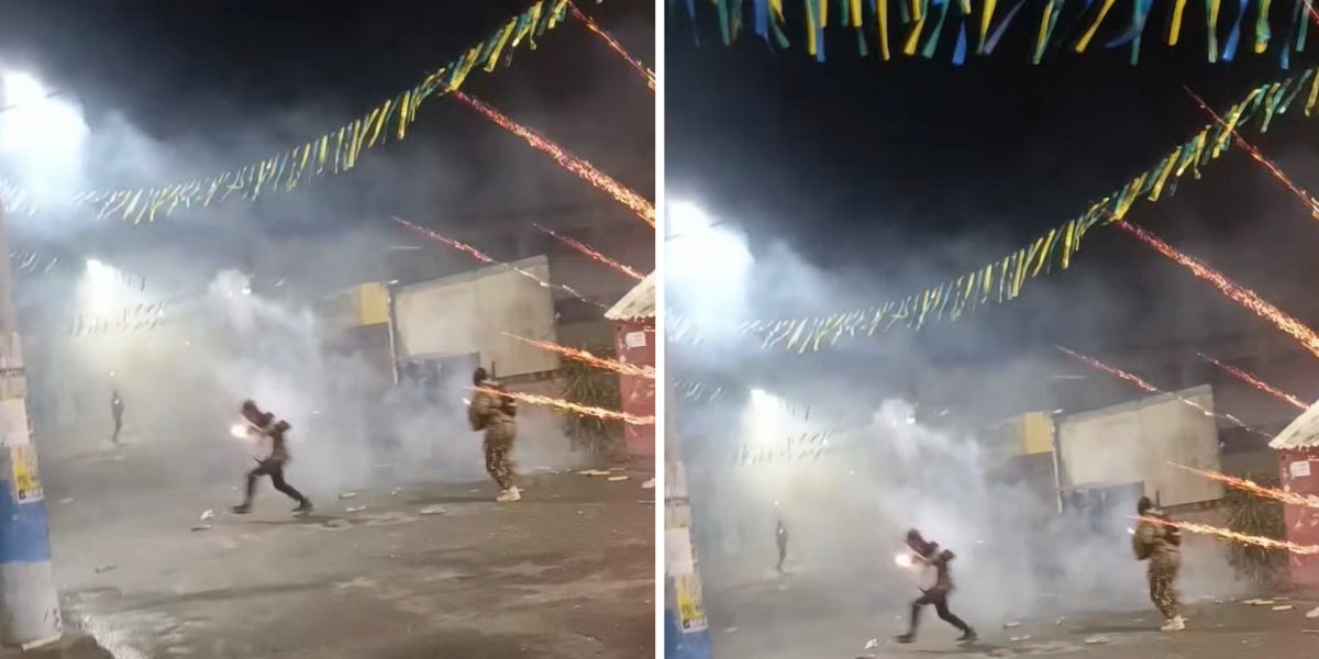 Guerra de fogos em Salvador terminou com um ferido grave, prisões e apreensão de explosivos